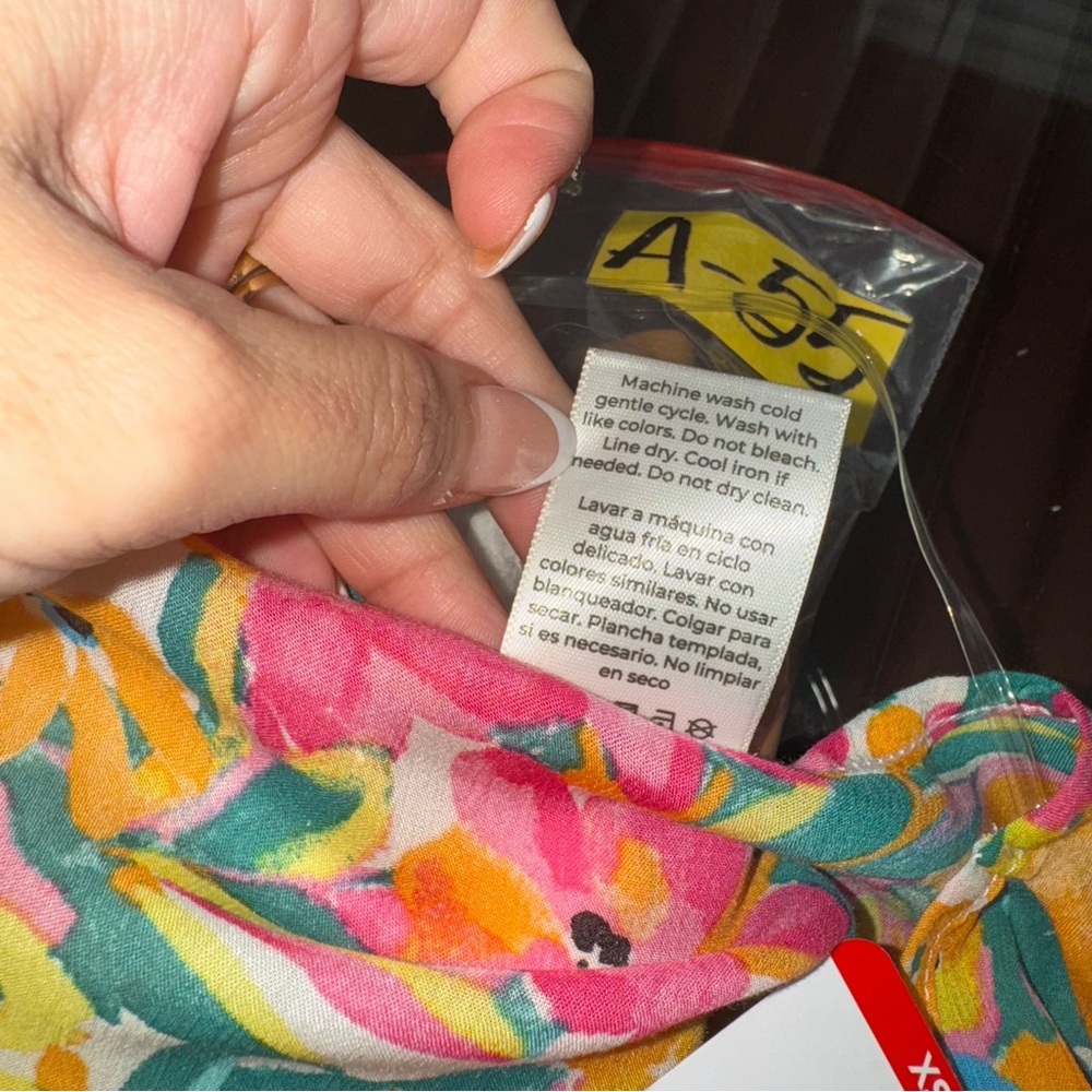 Anne Cole NWT! Women'S Floral-Print Sunshine Flounce V-Neck Tunic Cover-Up - Picture 9 of 15